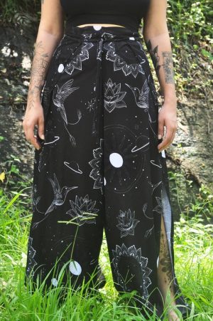 Magical Hummingbird Mandala Printed Casual Pants